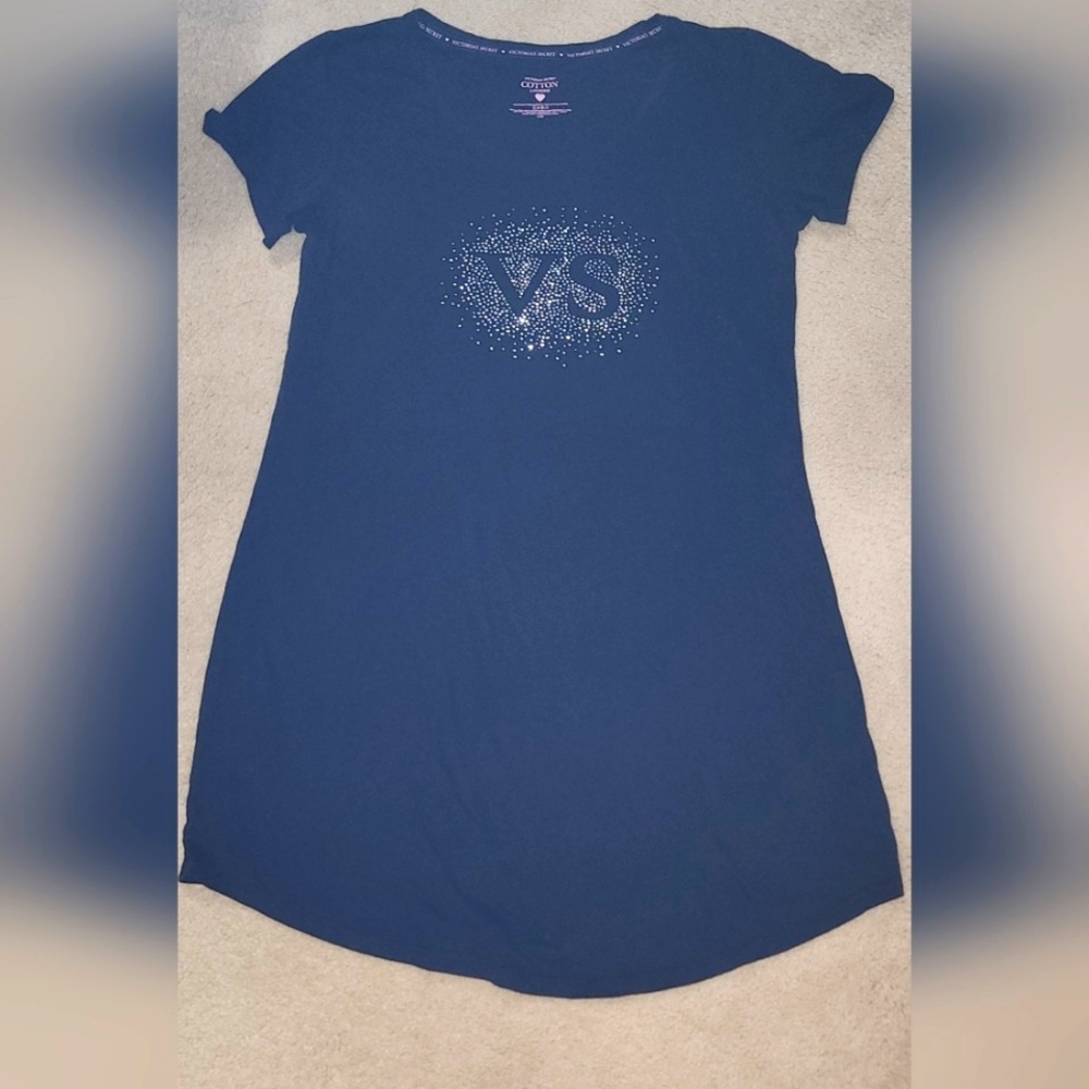 Vintage VICTORIA'S SECRET Vintage SLEEP SHIRT SIZE LARGE BLACK BLING